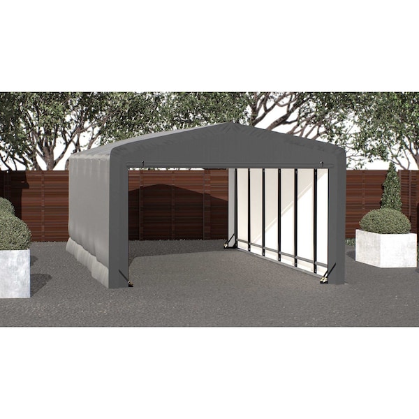 Shelterlogic ShelterTube Wind and Snow-Load Rated Garage, 12x27x8 Gray SQAACC0103C01202708 - main